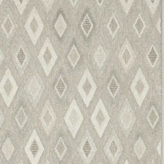 Beige And Gray Diamond Area Rug Photo 7