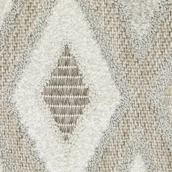 Beige And Gray Diamond Area Rug Photo 5