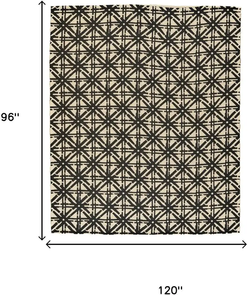 Beige And Gray Floral Hand Woven Area Rug Photo 4