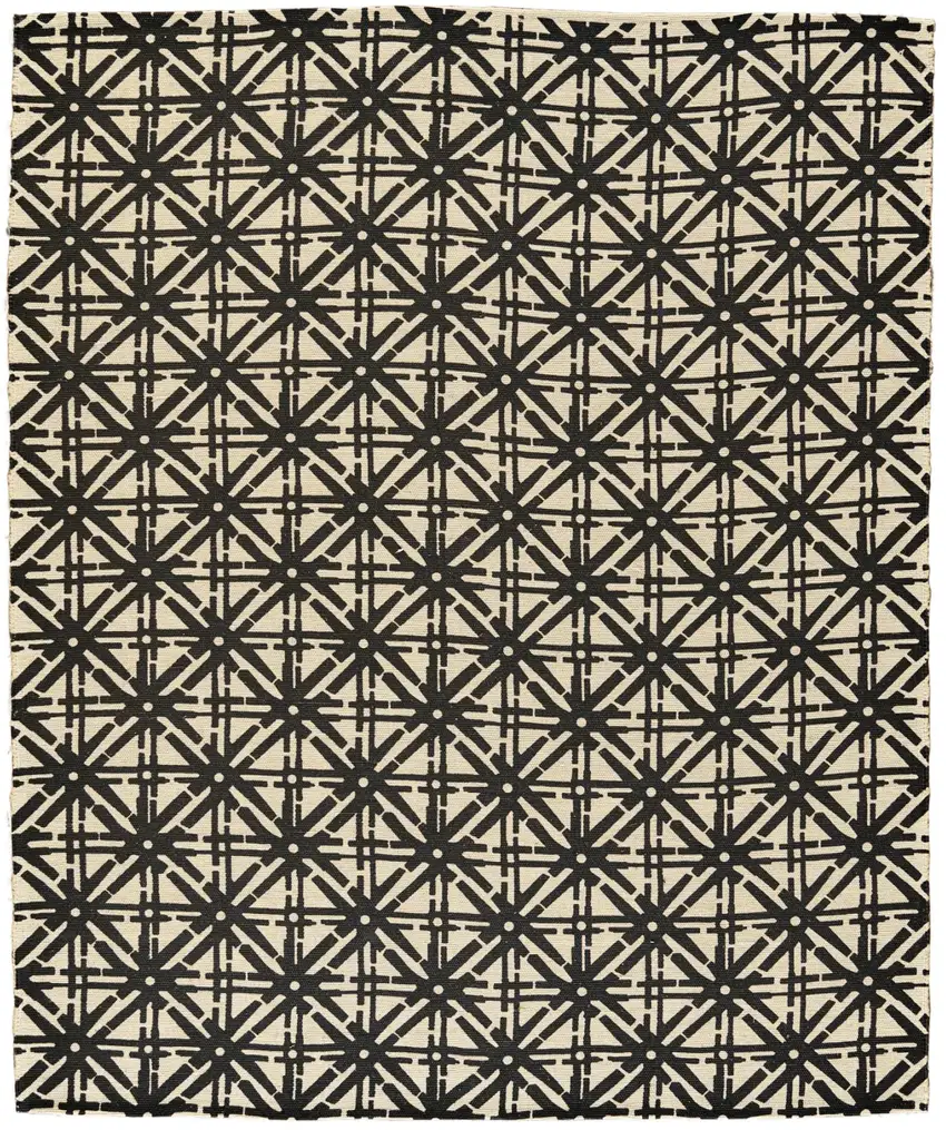 Beige And Gray Floral Hand Woven Area Rug Photo 2