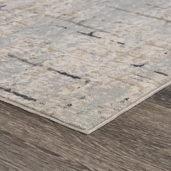 Beige And Gray Geometric Area Rug Photo 4