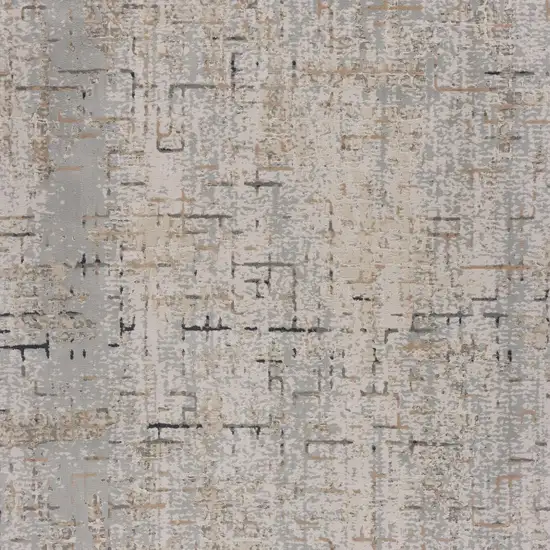 Beige And Gray Geometric Area Rug Photo 7