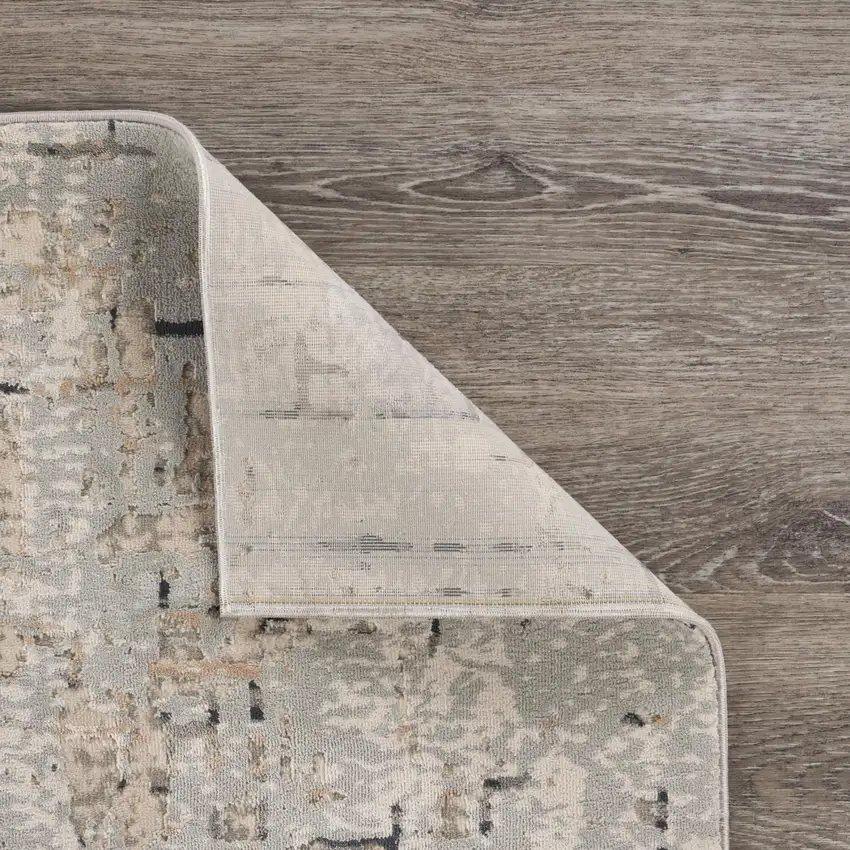 Beige And Gray Geometric Area Rug Photo 6