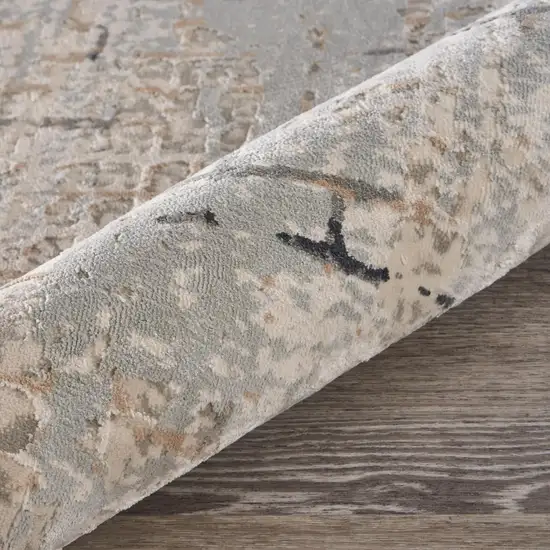 Beige And Gray Geometric Area Rug Photo 2