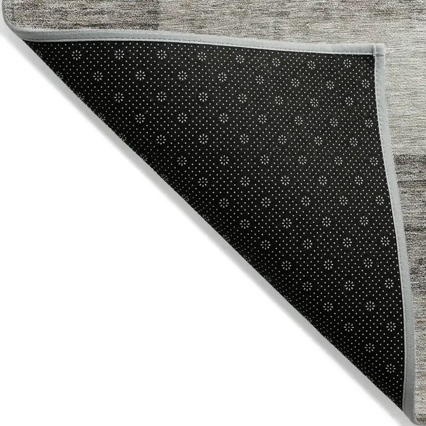 Beige And Gray Geometric Washable Indoor Outdoor Area Rug Photo 3