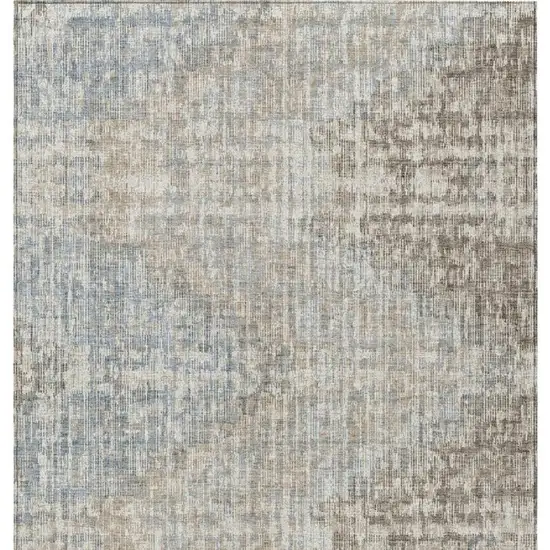 Beige And Gray Geometric Washable Indoor Outdoor Area Rug Photo 6