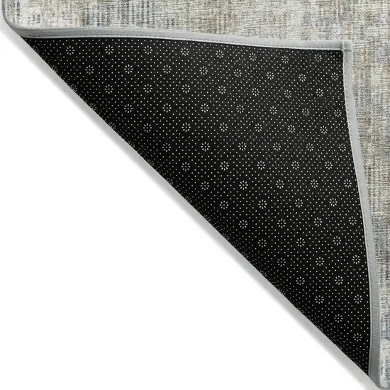 Beige And Gray Geometric Washable Indoor Outdoor Area Rug Photo 6