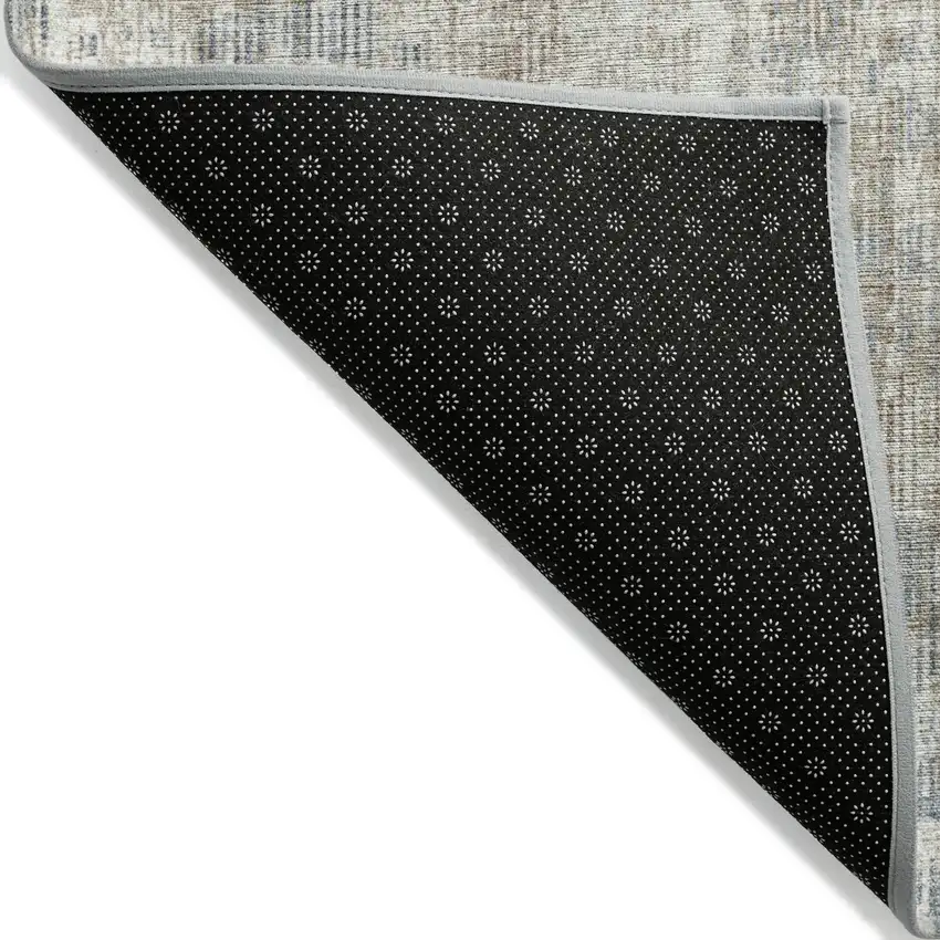 Beige And Gray Geometric Washable Indoor Outdoor Area Rug Photo 6