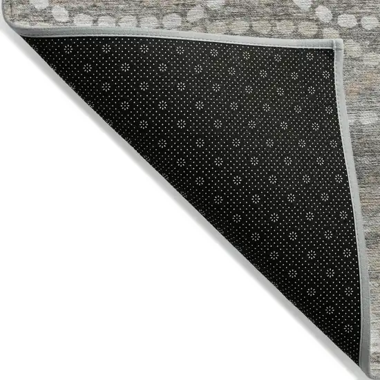 Beige And Gray Ogee Washable Indoor Outdoor Area Rug Photo 8
