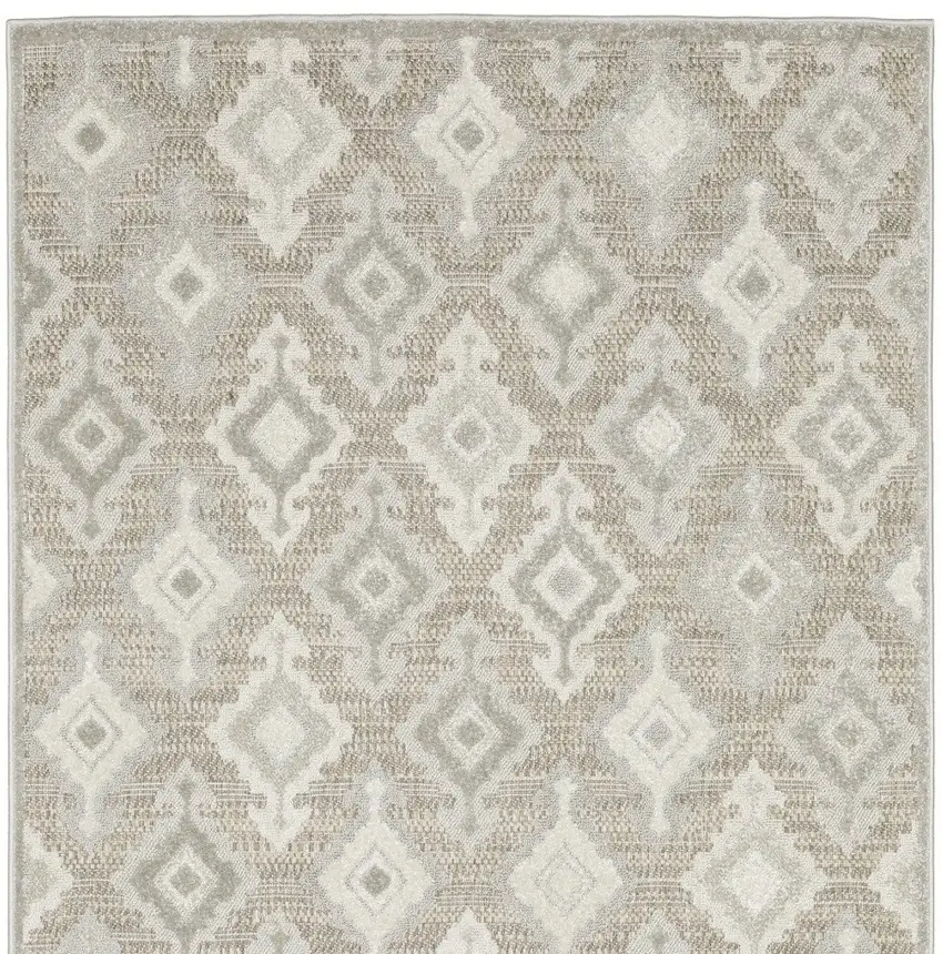 Beige And Gray Oriental Area Rug Photo 7