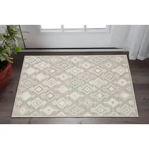 Photo of Beige And Gray Oriental Area Rug