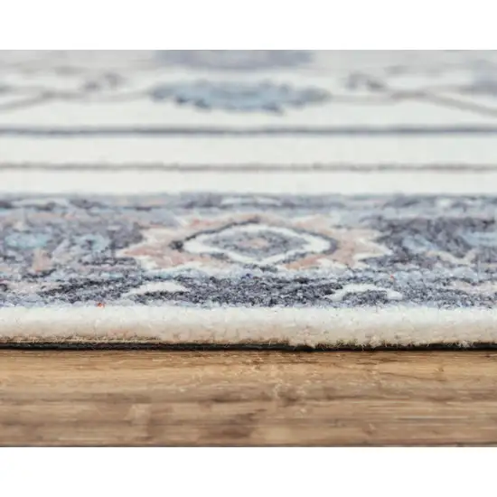 Beige And Gray Oriental Hand Tufted Area Rug Photo 6
