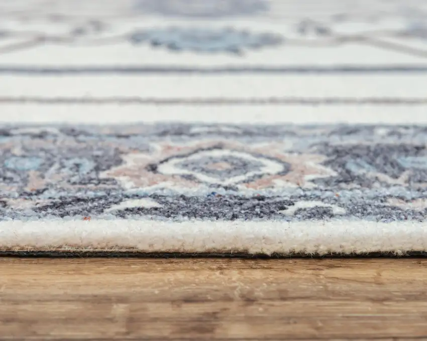 Beige And Gray Oriental Hand Tufted Area Rug Photo 6