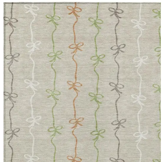 Beige And Gray Southwestern Washable Indoor Outdoor Area Rug Photo 2