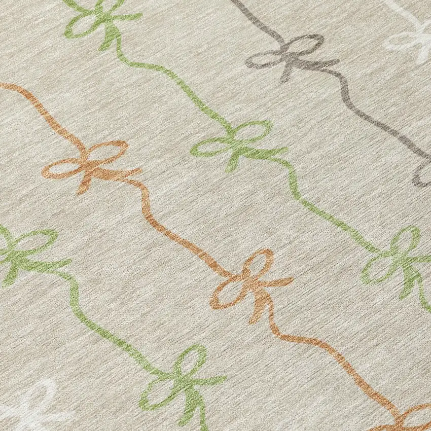 Beige And Gray Southwestern Washable Indoor Outdoor Area Rug Photo 5