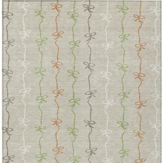 Beige And Gray Southwestern Washable Indoor Outdoor Area Rug Photo 3
