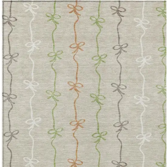 Beige And Gray Southwestern Washable Indoor Outdoor Area Rug Photo 2
