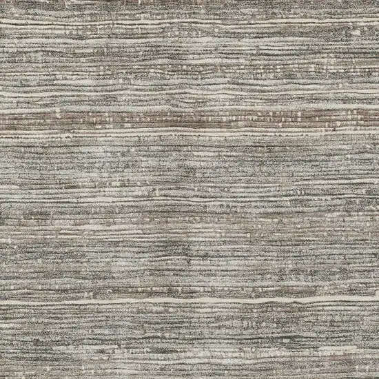 Beige And Gray Striped Washable Indoor Outdoor Area Rug Photo 7