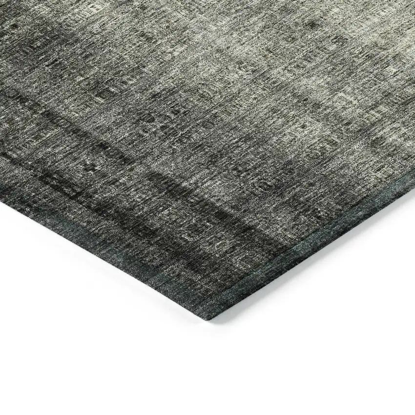 Beige And Gray Striped Washable Indoor Outdoor Area Rug Photo 6