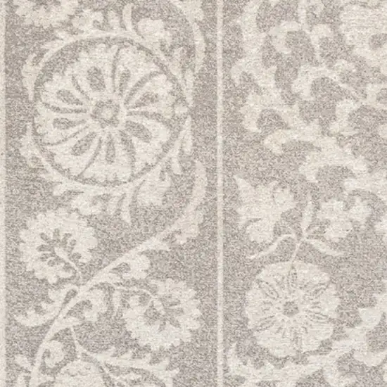 Beige And Gray Tribal Washable Area Rug With UV Protection Photo 7