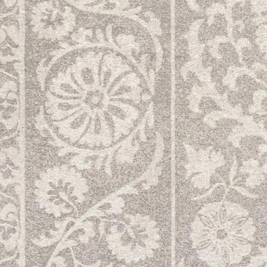 Beige And Gray Tribal Washable Area Rug With UV Protection Photo 3