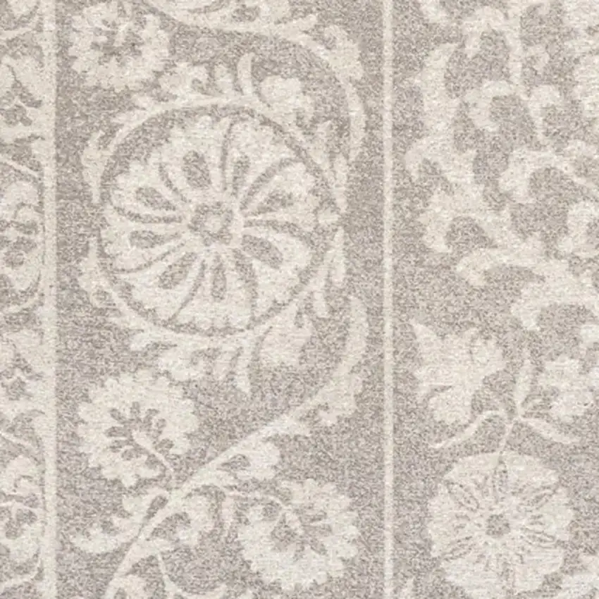 Beige And Gray Tribal Washable Area Rug With UV Protection Photo 3