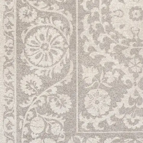 Beige And Gray Tribal Washable Area Rug With UV Protection Photo 4