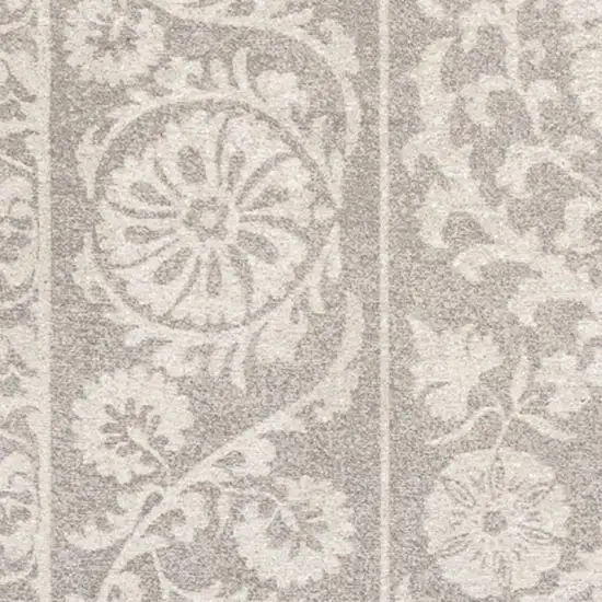 Beige And Gray Tribal Washable Area Rug With UV Protection Photo 3