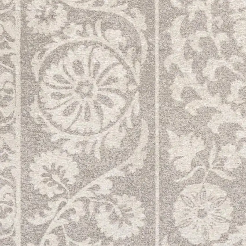 Beige And Gray Tribal Washable Area Rug With UV Protection Photo 3