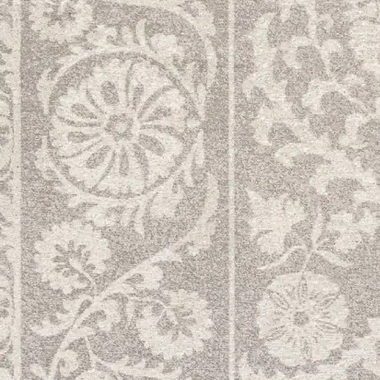 Beige And Gray Tribal Washable Area Rug With UV Protection Photo 7