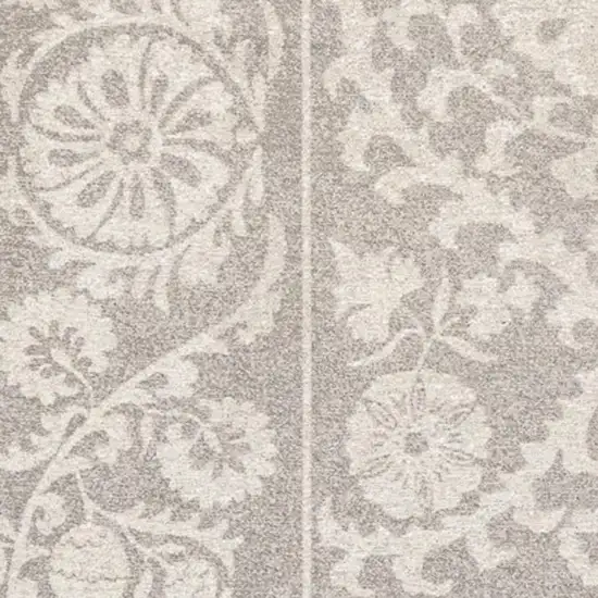 Beige And Gray Tribal Washable Area Rug With UV Protection Photo 3