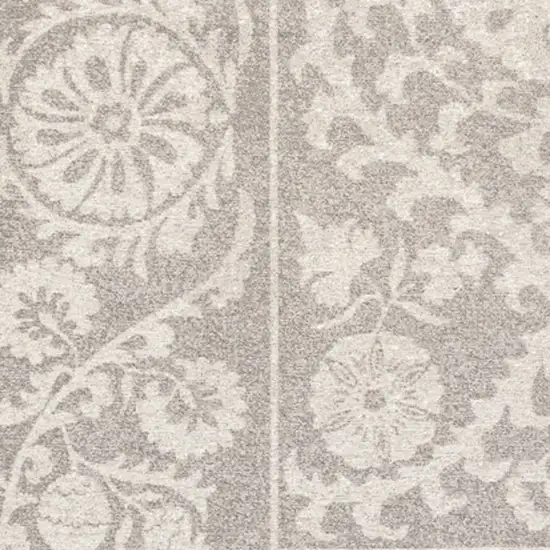 Beige And Gray Tribal Washable Area Rug With UV Protection Photo 7