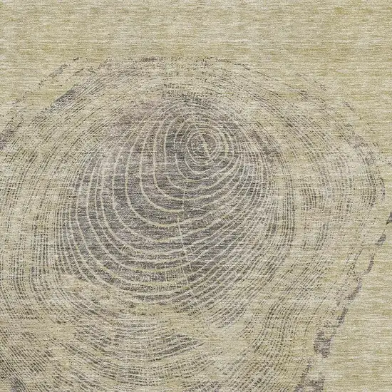 Beige And Gray Woodland Lodge Washable Area Rug With UV Protection Photo 2