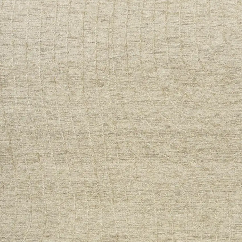 Beige And Gray Wool Abstract Hand Tufted Square Rug Photo 4