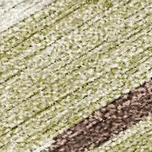 Photo of Beige And Green Tribal Washable Indoor Outdoor Area Rug