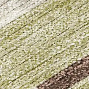 Photo of Beige And Green Tribal Washable Indoor Outdoor Area Rug