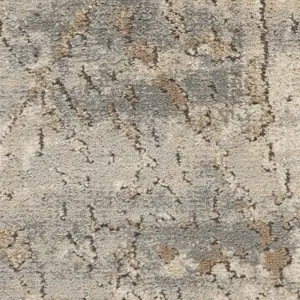 Photo of Beige And Grey Abstract Power Loom Non Skid Area Rug