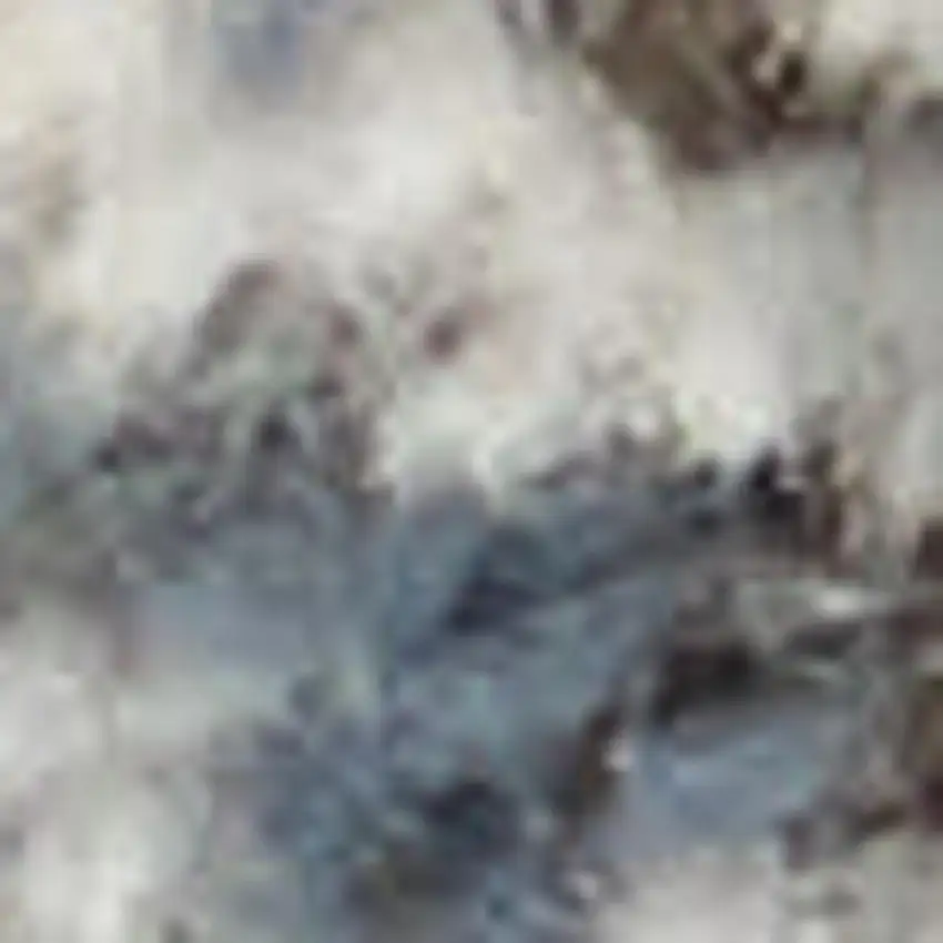 Beige And Grey Abstract Power Loom Non Skid Area Rug Photo 1