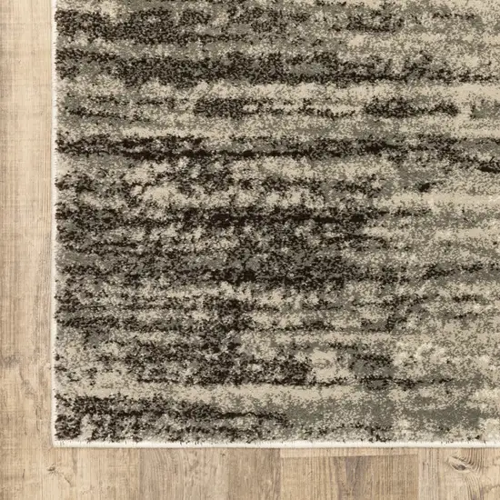 Beige And Grey Abstract Power Loom Stain Resistant Area Rug Photo 8