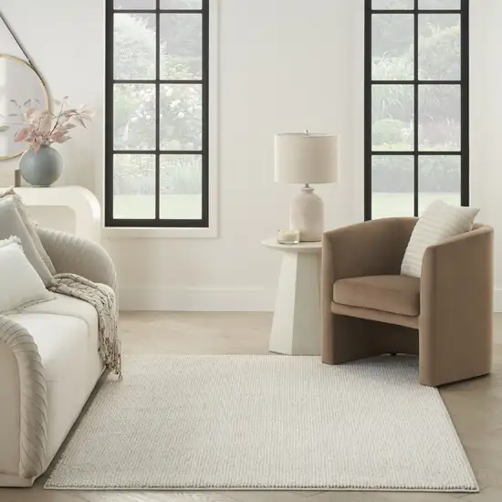 Beige And Ivory Abstract Area Rug Photo 6