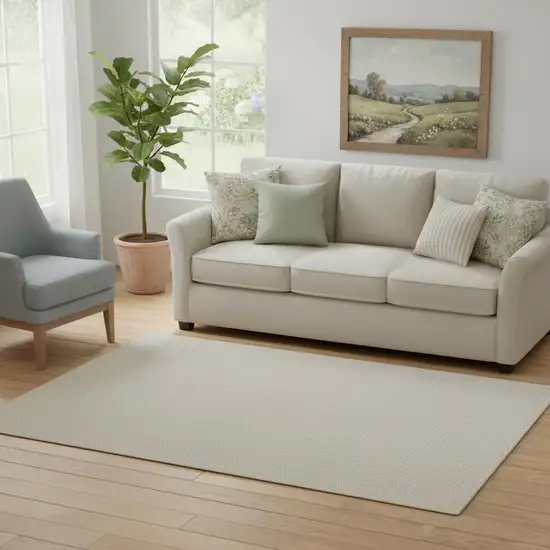 Beige And Ivory Abstract Area Rug Photo 1