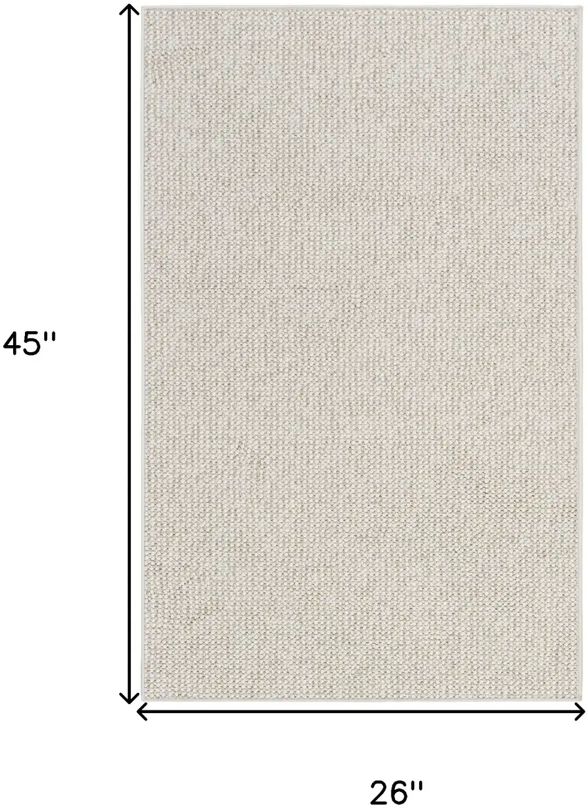 Beige And Ivory Abstract Area Rug Photo 3