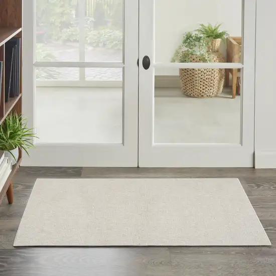 Beige And Ivory Abstract Area Rug Photo 5