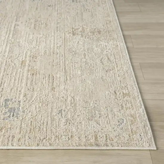 Beige And Ivory Abstract Area Rug Photo 4