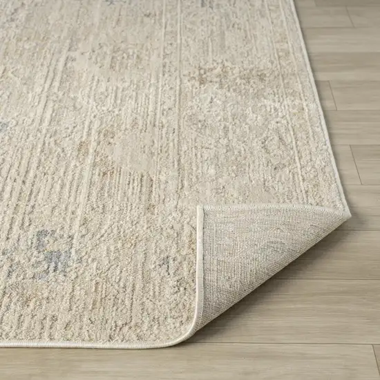 Beige And Ivory Abstract Area Rug Photo 5