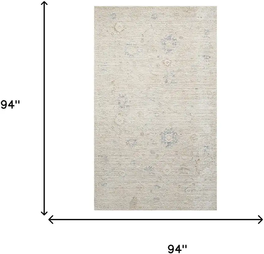 Beige And Ivory Abstract Area Rug Photo 7