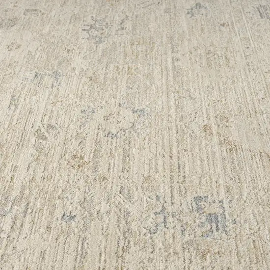 Beige And Ivory Abstract Area Rug Photo 6
