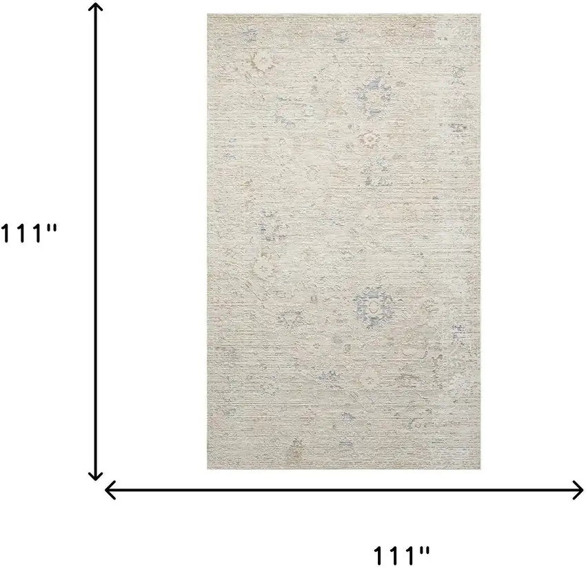 Beige And Ivory Abstract Area Rug Photo 7