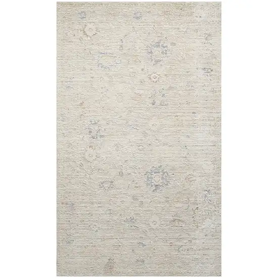 Beige And Ivory Abstract Area Rug Photo 2