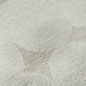 Photo of Beige And Ivory Abstract Geometric Washable Area Rug With UV Protection